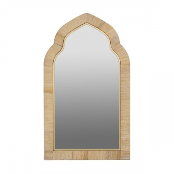 Artekko Bohemian MDF Καθρέφτης Τοίχου με Ρατάν σε Φυσική Απόχρωση (57x3x97)cm