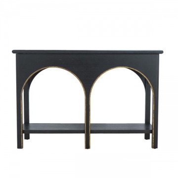 Artekko Console Μαύρη Κονσόλα από Ξύλο Paulownia με MDF (120x40x81)cm