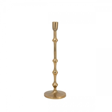 Artekko Nail Χρυσό Μεταλλικό Κηροπήγιο (11.4x11.4x39.4)cm