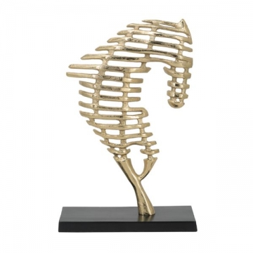 Artekko Figurine Χρυσό Μεταλλικό Επιτραπέζιο Διακοσμητικό με Φιγούρα Αλόγου (23.5x9.5x35.6)cm