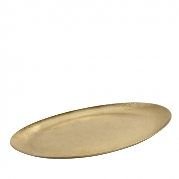 ANTIQUE STONEWASH GOLD ΠΙΑΤΟ ΟΒΑΛ SS 18/10 22Χ12Χ1ΕΚ.
