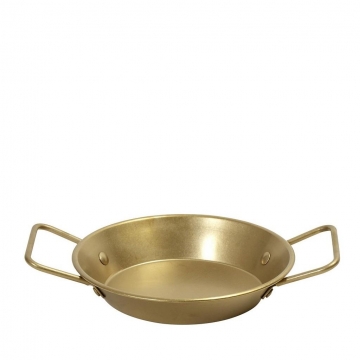 ANTIQUE STONEWASH GOLD ΣΑΓΑΝΑΚΙ ΜΕ ΛΑΒΕΣ SS 18/2 D: 25 (INCL. HANDLE 33.5CM) H: 5,5CM