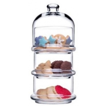 VILLA PATISSERIE 3PLE PLATE-DOME 3x505CC 26CM PLT/162 GB1.OB6.