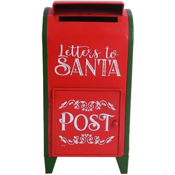 Artekko Xmas Mailbox Κόκκινο Μεταλλικό Γραμματοκιβώτιο (20x17x39)cm