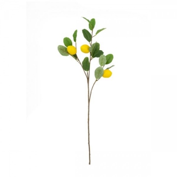 Artekko Faux Lemon Πράσινο Πλαστικό Τεχνητό Κλαδί Λεμονιάς (26x13x85)cm