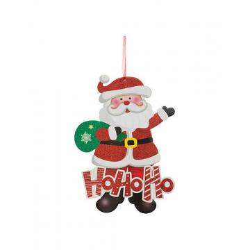 Άγιος Βασίλης κρεμ."HO HO HO" 29x39cm