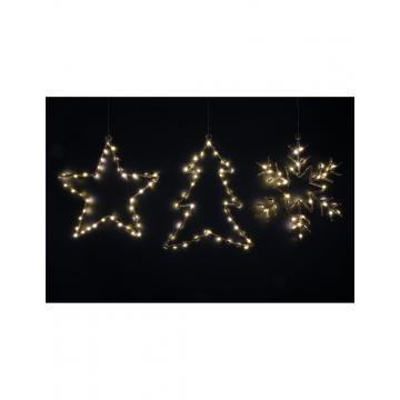 Αστέρι/δένδρο/νιφάδα με 40LED μπατ. 40εκ.