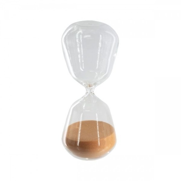 Artekko Hourglass Γυάλινη Κλεψύδρα με Πορτοκαλί Άμμο (9x9x25.4)cm