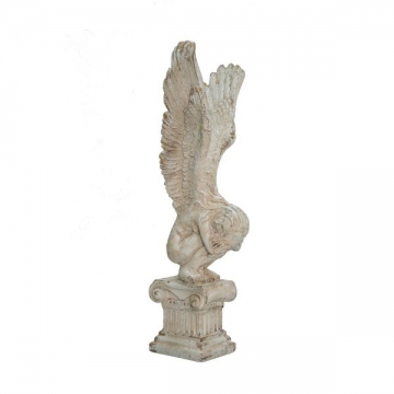Artekko Statue Διακοσμητικό Γλυπτό από Μαγνήσιο σε Λευκή Πατίνα (30x32x95.5)cm