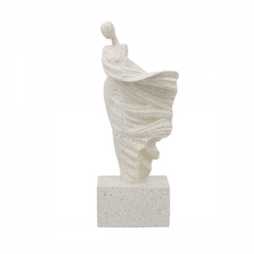 Artekko Figurine Λευκό Επιτραπέζιο Διακοσμητικό Ρητίνης με Γυναικεία Φιγούρα (14.5x11x35)cm