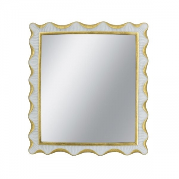Artekko Frame Λευκός Καθρέπτης Ρητίνης με Χρυσές Λεπτομέρειες (36.2x2.2x40.5)cm