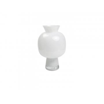 Βάζο γυαλ. γαλακτ.λευκό Φ13,5Η22,5cm