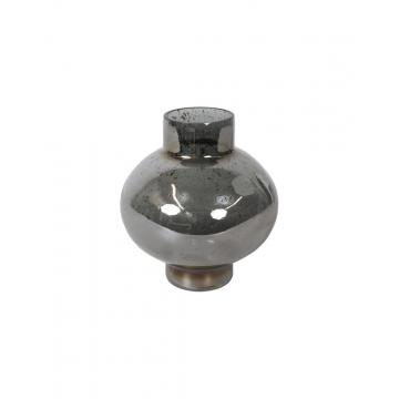 Βάζο γυάλ. Μπουλ γκρι Φ17 Η19,5cm