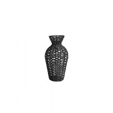 Βάζο μαύρο τεχνητή raffia Φ20Η39cm