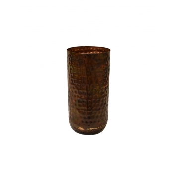 Βάζο μεταλ.burned brown Φ18Χ37