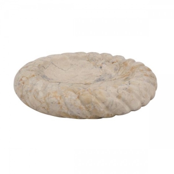 Artekko Marble Μπεζ Μαρμάρινη Πιατέλα (21.6x21.6x5)cm