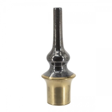 Artekko Glazed Μαύρο Κεραμικό Βάζο με Χρυσό (18.5x18.5x52)cm