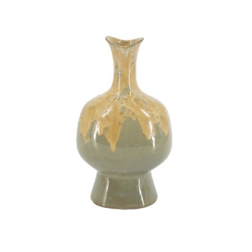 Artekko Glazed Πράσινο Κεραμικό Διακοσμητικό Βάζο (14x11.5x27.5)cm