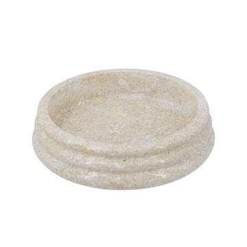 Artekko Marble Μπεζ Μαρμάρινο Μπολ (22x22x5)cm