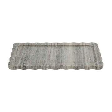 Artekko Marble Γκρι Μαρμάρινος Δίσκος Πλατό (35.5x20x1.8)cm