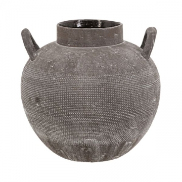 Artekko Antique Κεραμικό Βάζο σε Μαύρη Πατίνα (24.2x24.2x23.5)cm