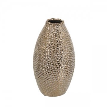 Artekko Lidded Μπρονζέ Κεραμικό Βάζο (13.5x13.5x28)cm