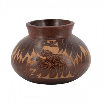 Artekko Antique Βάζο από Τερακότα σε Καφέ Αποχρώσεις (28x28x20)cm