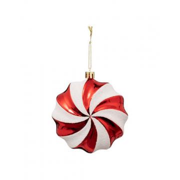 Candy στολίδι πλαστ.κόκκινο Φ10cm