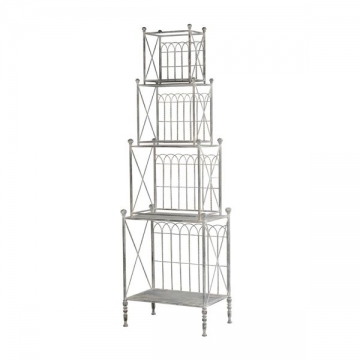 Artekko Vector Μεταλλική Ραφιέρα σε Λευκή Πατίνα (64.7x43x204.4)cm