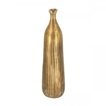 Artekko Noble Χρυσό Μεταλλικό Βάζο (13x13x51)cm