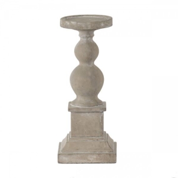 Artekko Cement Γκρι Τσιμεντένιο Κηροπήγιο (15x15x36)cm