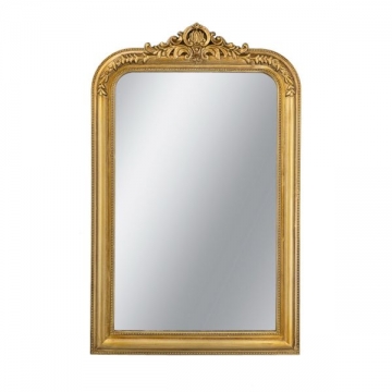 Artekko Mirror Χρυσός MDF Καθρέπτης Τοίχου (60x2.5x95)cm