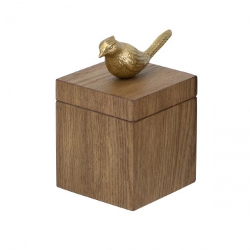 Artekko Solis Καφέ MDF Κοσμηματοθήκη Διακοσμητικό Κουτί (10x10x17)cm