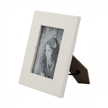 Artekko Lisa MDF Κορνίζα με Λευκό Τεχνόδερμα για Φωτογραφία 4.5x6.5" (21x2x26)cm