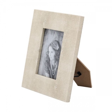 Artekko Lisa MDF Κορνίζα με Γκρι Τεχνόδερμα για Φωτογραφία 3.5x5.5" (19x2x24)cm