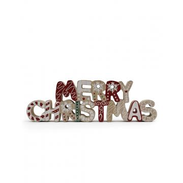 Διακ.επιτ.ξύλινο merry christmas 30εκ.