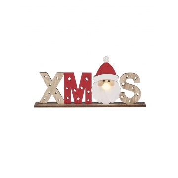 Διακοσμ.ξύλινο XMAS με LED 28X11X5