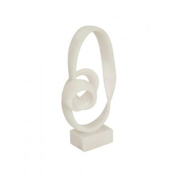 Διακοσμητικό λευκό Polyresin 25,5x13x45cm