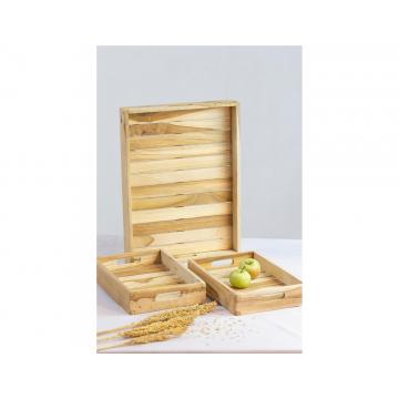 Δίσκοι σερβ. Teak wood set 3/29x39x5/18x26x5cm
