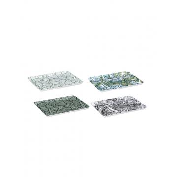 Δίσκος μελαμίνη φύλλα/4σχέδια 45x30cm