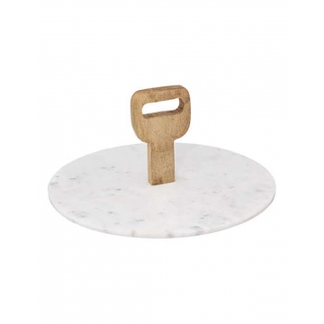 Δίσκος σερβ.λευκό marble Φ30