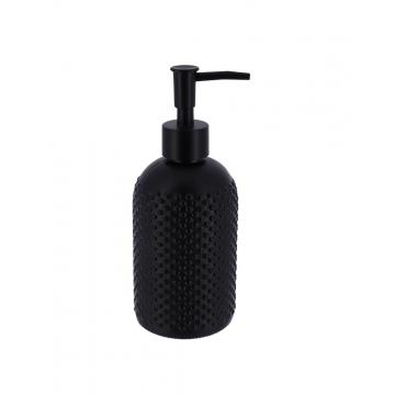 Dispenser γυαλ.μαύρο dots 410ml/Φ7 H 19 cm