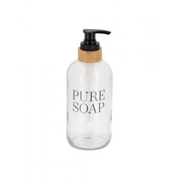 Dispenser γυαλ.PURE SOAP 500ml/ 7,5x21 cm