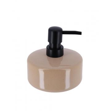 Dispenser κεραμ. Μπεζ 400ml/Φ 11 H 13.5 cm