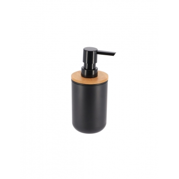 Dispenser πλαστικό μαύρο με bamboo