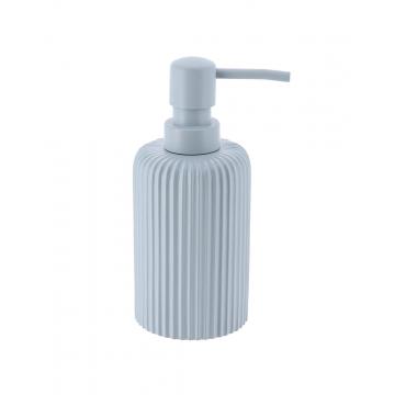 Dispenser polyresin γαλάζιο ριγέ 230ml/7x17cm