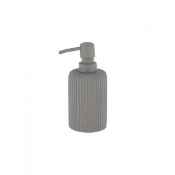 Dispenser polyresin γκρι stripes 230ml/7x17cm