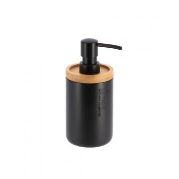 Dispenser polyresin μαύρο με bamboo