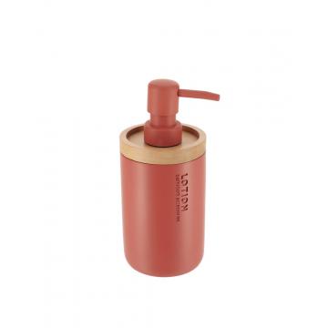 Dispenser polyresin terracotta με bamboo 7,5x17,5 cm