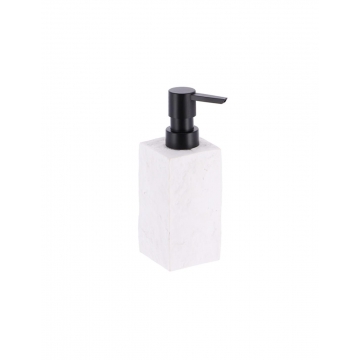 Dispenser polyresin τετρ.λευκό 260ml/6x18cm